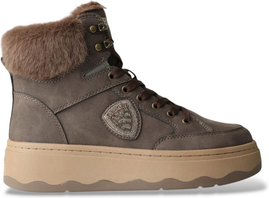 Blauer USA High-top sneaker met strassteentjes