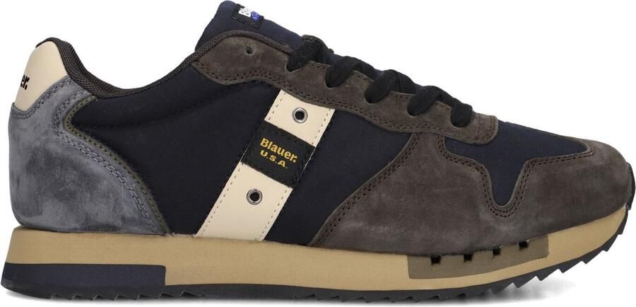 BLAUER Lage Sneakers Heren Queens01 Maat: 45 Materiaal: Suède Kleur: Blauw