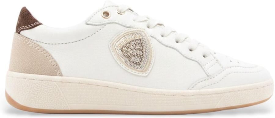 BLAUER Lage Sneakers Dames Olympia21 Maat: 37 Materiaal: Leer Kleur: Wit