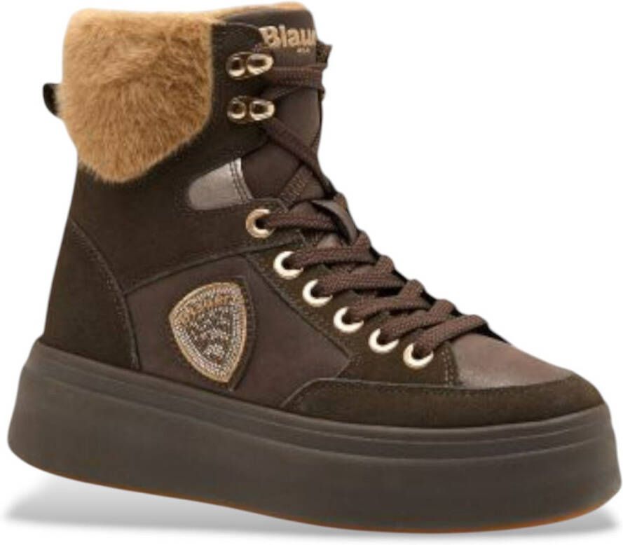 Blauer Emery bruin leren enkellaarsjes