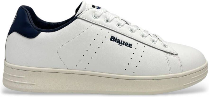 Blauer HT Sneaker Perforated Leather White