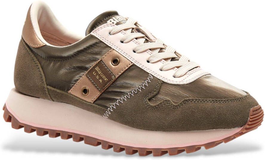 Blauer Leren sneakers Millen01
