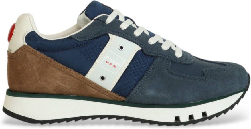 Blauer Leren sneakers Tokyo01