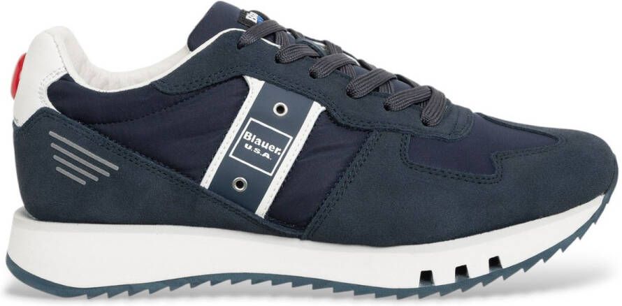 Blauer Leren sneakers Tokyo01