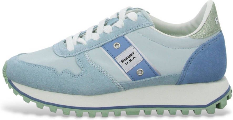 Blauer Millen 03 blauw leren sportschoenen