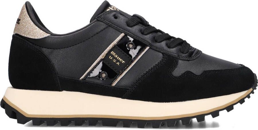 BLAUER Lage Sneakers Dames Millen03 Maat: 37 Materiaal: Suède Kleur: Zwart