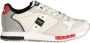 Blauer Witte Polyester Sneaker met Sportieve Details Multicolor Heren - Thumbnail 1