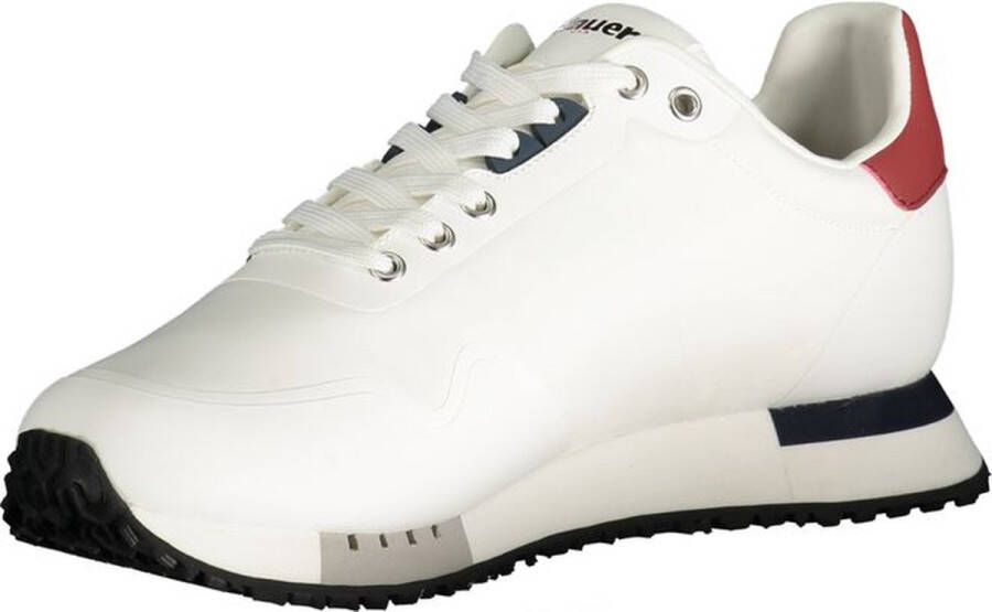 Blauer Witte Polyester Sneaker voor Mannen White Heren
