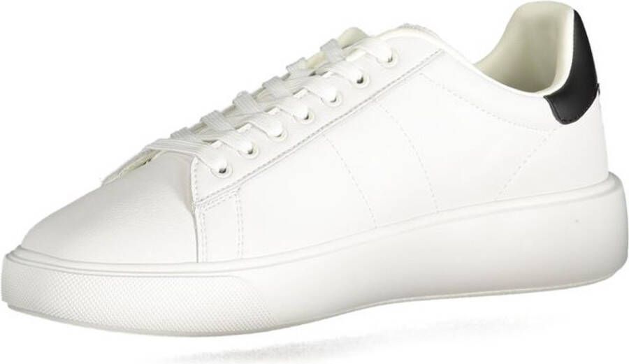 Blauer Witte Minimalistische Sneakers White Heren