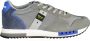 Blauer Elegante grijze sportsneakers met contrasterende accenten Multicolor Heren - Thumbnail 1