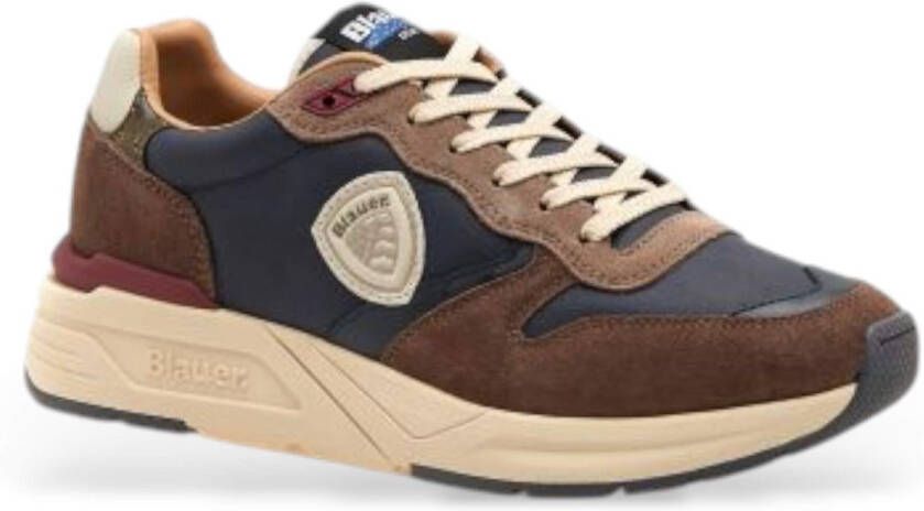 Blauer Ray marine leren sportschoenen
