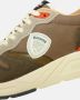 Blauer Bruine Polyester Sneaker met Contrastdetails Blue Heren - Thumbnail 1