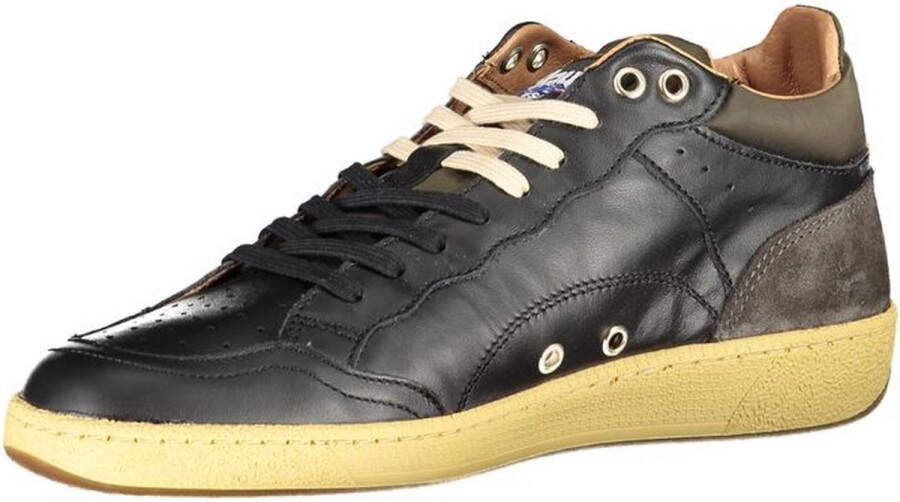Blauer Sportieve Zwarte Vetersneakers Heren Multicolor Heren