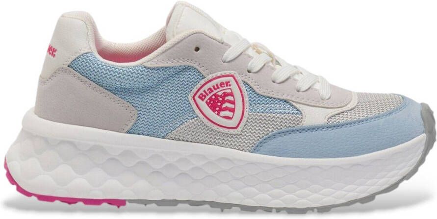 Blauer Dynamische Street Style Sneakers met Verwijderbare Binnenzool