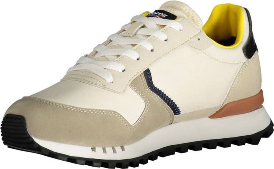 Blauer Beige Sneakers met Suède en Mesh Multicolor Heren