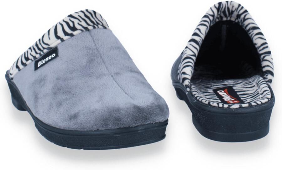 Blenzo Dames Pantoffel Grijs Grau