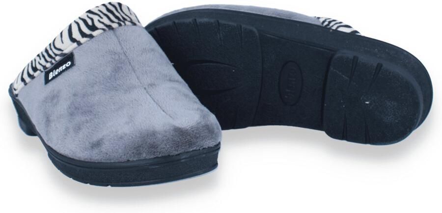 Blenzo Dames Pantoffel Grijs Grau