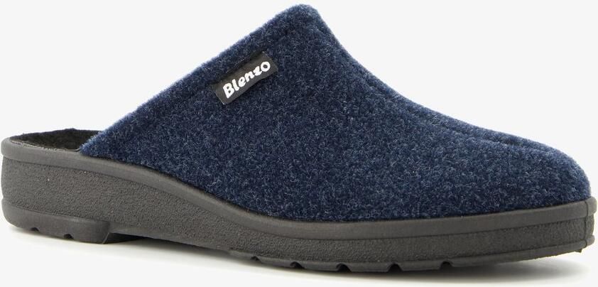 Blenzo dames instap pantoffels blauw Sloffen