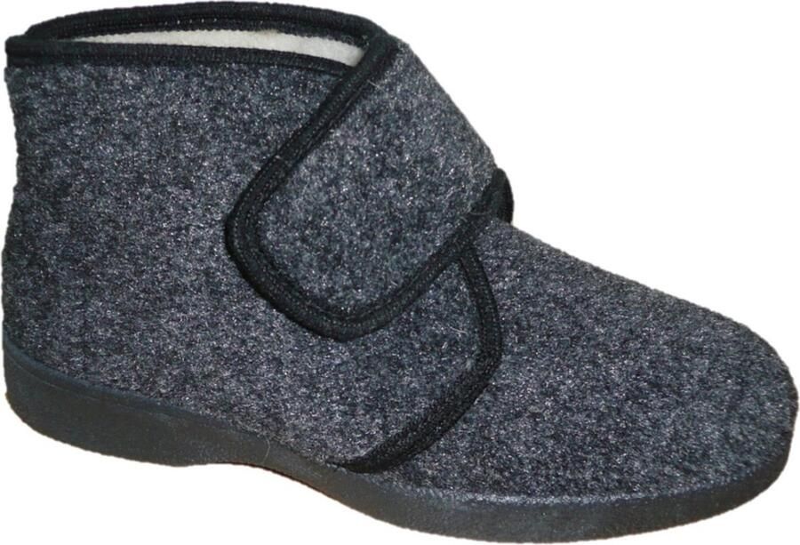 Blenzo Pantoffel Klitband Scheerwol gevoerd 205L Zwart