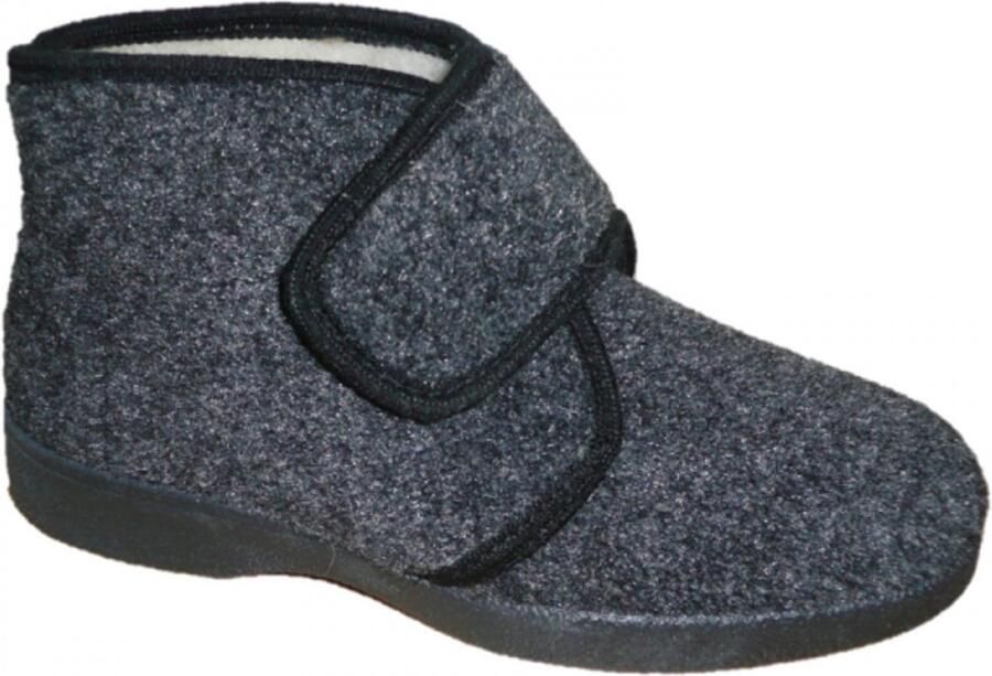 Blenzo Pantoffel Klitband Scheerwol gevoerd 205L Zwart