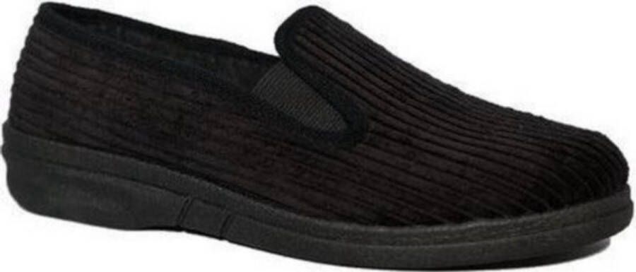 Blenzo Sloffen Heren Pantoffel Heren Corduroy zwart