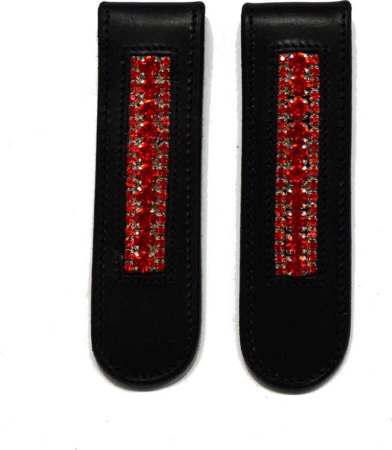 Bling Your Horse Boot Clips Red