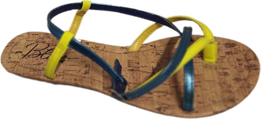 Blink -SLIPPER-KURKBINNENZOOL-GEEL-TURQOISE