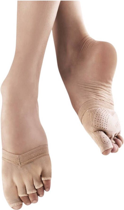 Bloch Soleil Dansvoetjes S0662L Voetjes voor Moderne Dans en Lyrical Teentjes Elastisch Gaas Voet bescherming Beige