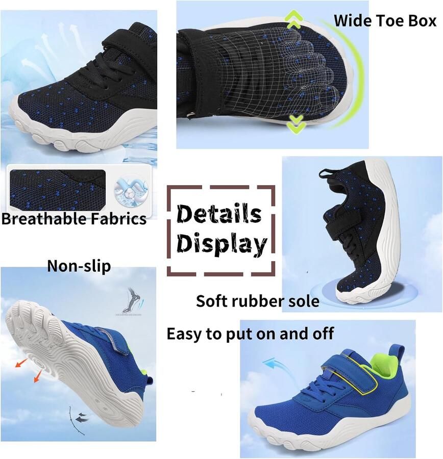 Blotevoetenschoenen voor en wandelschoenen ade d blote voeten minimalistische trekkingschoenen antislip uniseks