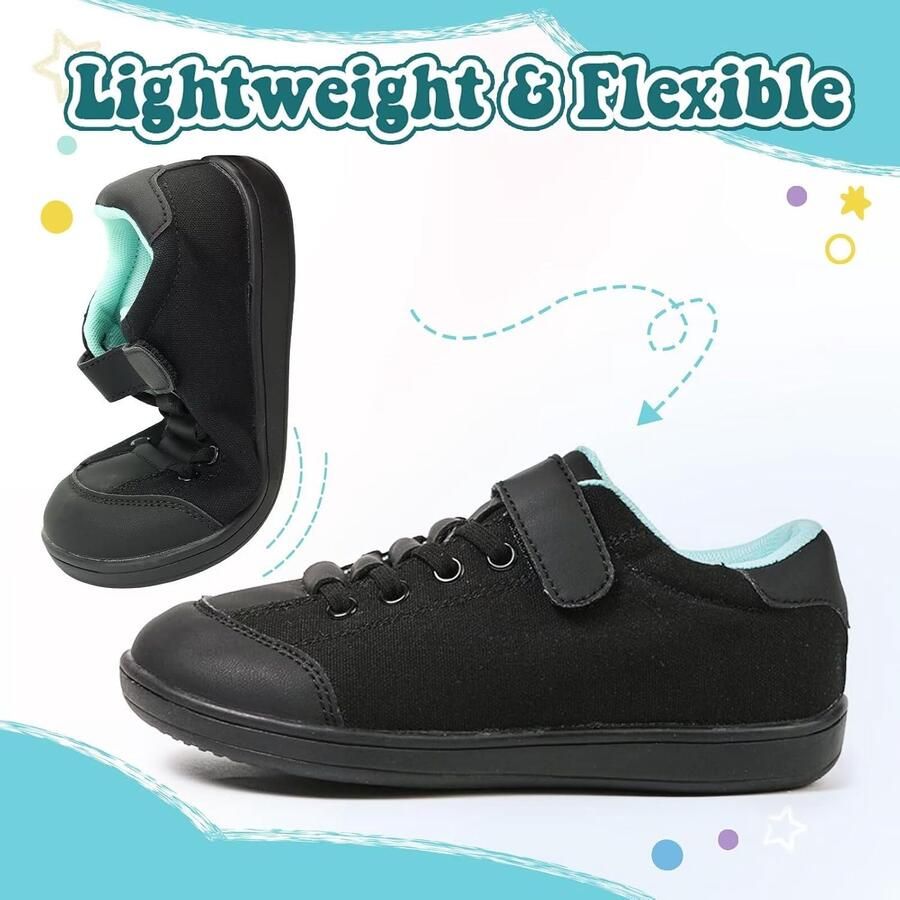Blotevoetenschoenen voor kinderen uniseks blotevoetenschoenen voor en brede teenbox minimalistisch antislip wandelschoenen klittenbandsluiting trailschoenen