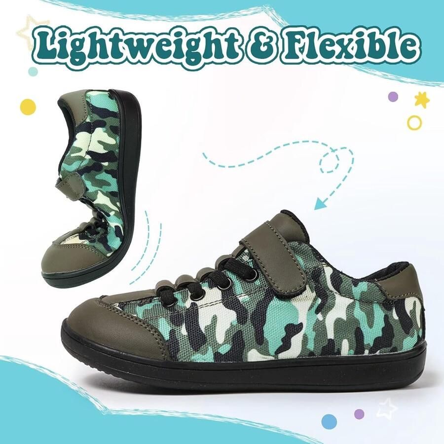 Blotevoetenschoenen voor kinderen uniseks blotevoetenschoenen voor en brede teenbox minimalistisch antislip wandelschoenen klittenbandsluiting trailschoenen