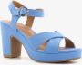 Blue Box blauwe dames sandalen met hak - Thumbnail 1