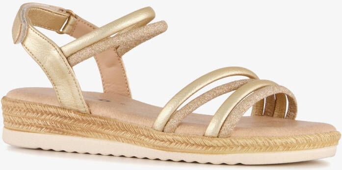 BLUE BOX Blue Bos meisjes sandalen met sleehakje goud
