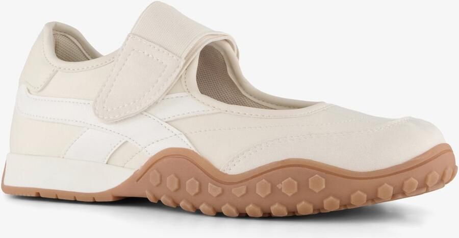 BLUE BOX dames ballerina sneakers beige Uitneembare zool