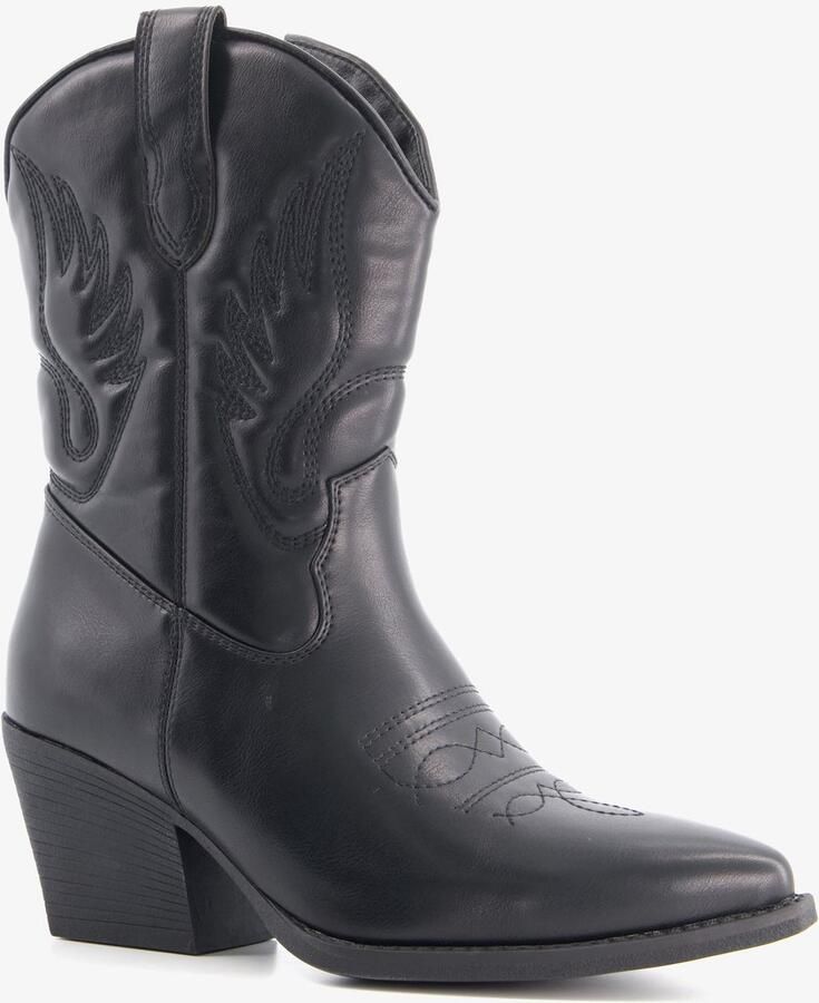 BLUE BOX dames cowboylaarsjes zwart