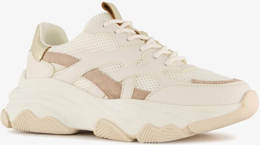 BLUE BOX dames dad sneakers beige goud Uitneembare zool
