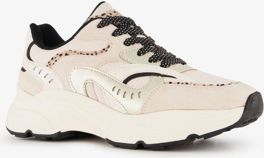 BLUE BOX dames dad sneakers beige Uitneembare zool
