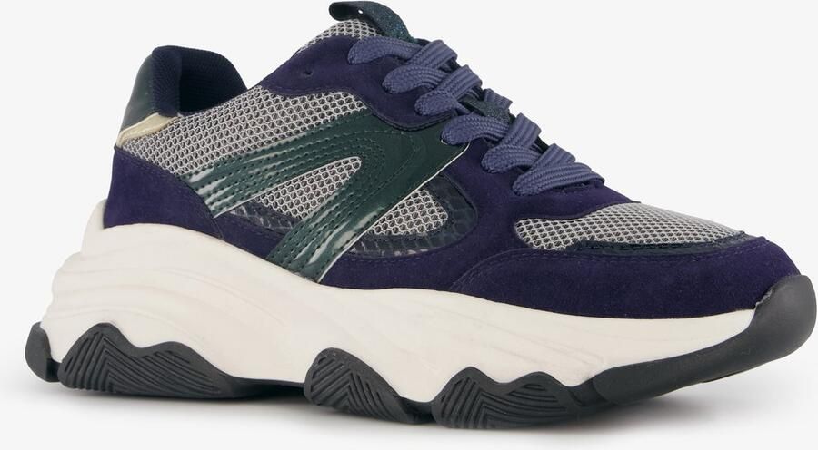 BLUE BOX dames dad sneakers blauw Uitneembare zool