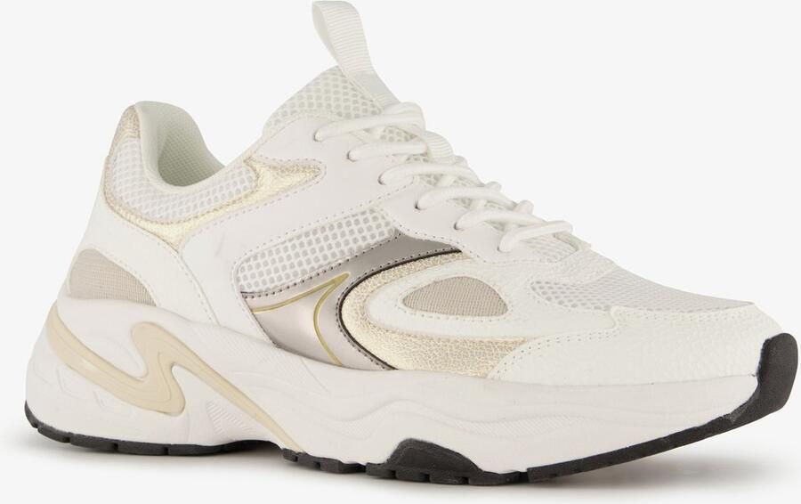 BLUE BOX dames dad sneakers wit goud Extra comfort Memory Foam