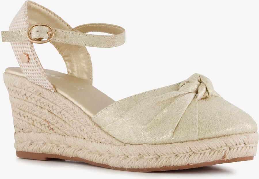 BLUE BOX dames espadrilles goud beige