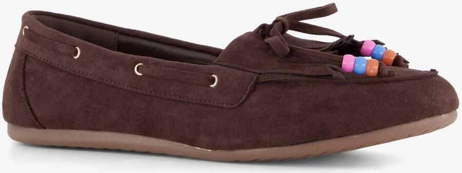 BLUE BOX dames mocassins donkerbruin
