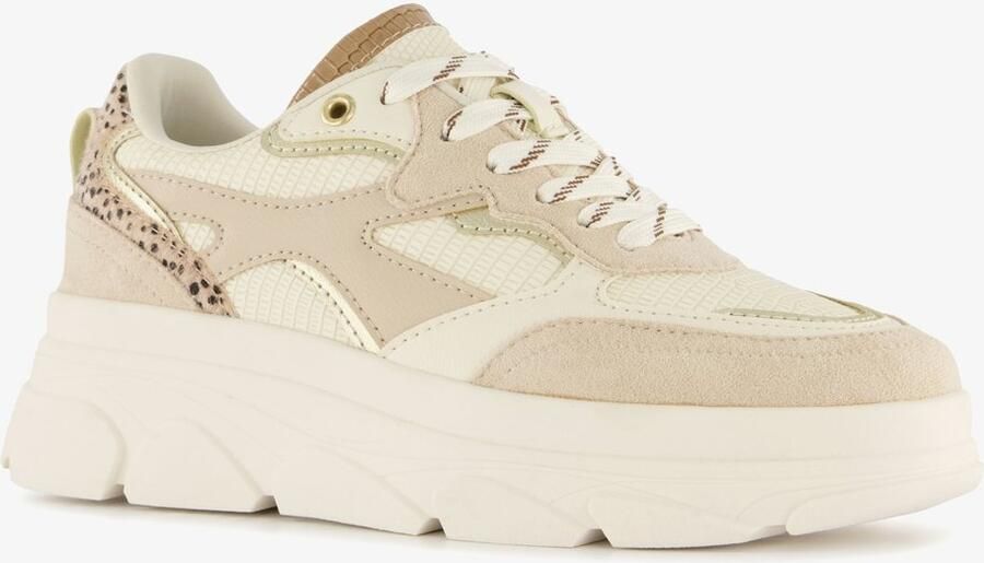 BLUE BOX dames sneakers beige Uitneembare zool