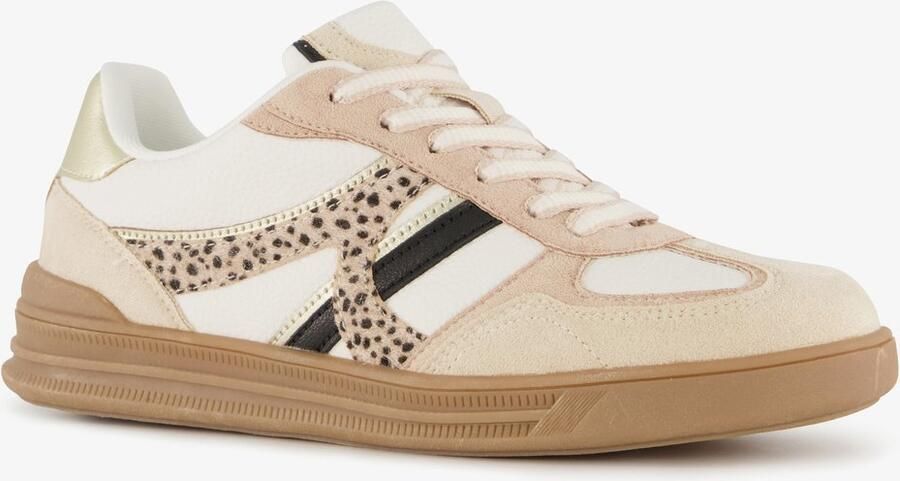 BLUE BOX dames sneakers beige wit Uitneembare zool