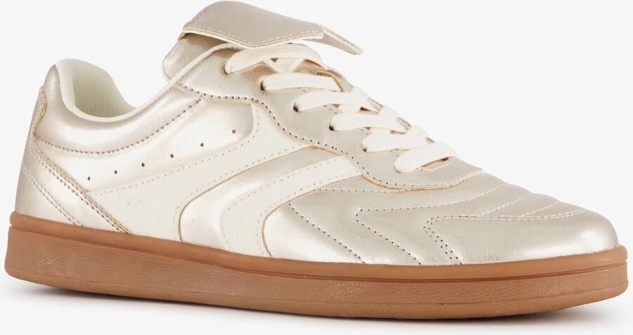 BLUE BOX dames sneakers goud wit Uitneembare zool