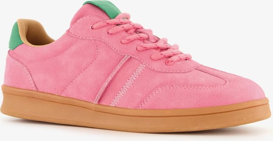 BLUE BOX dames sneakers roze groen