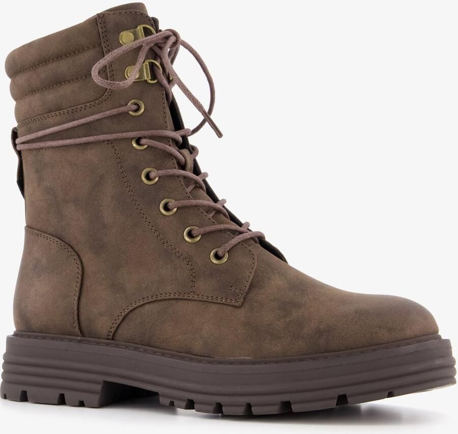 BLUE BOX dames veterboots bruin
