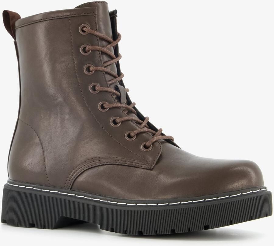 BLUE BOX dames veterboots bruin Uitneembare zool