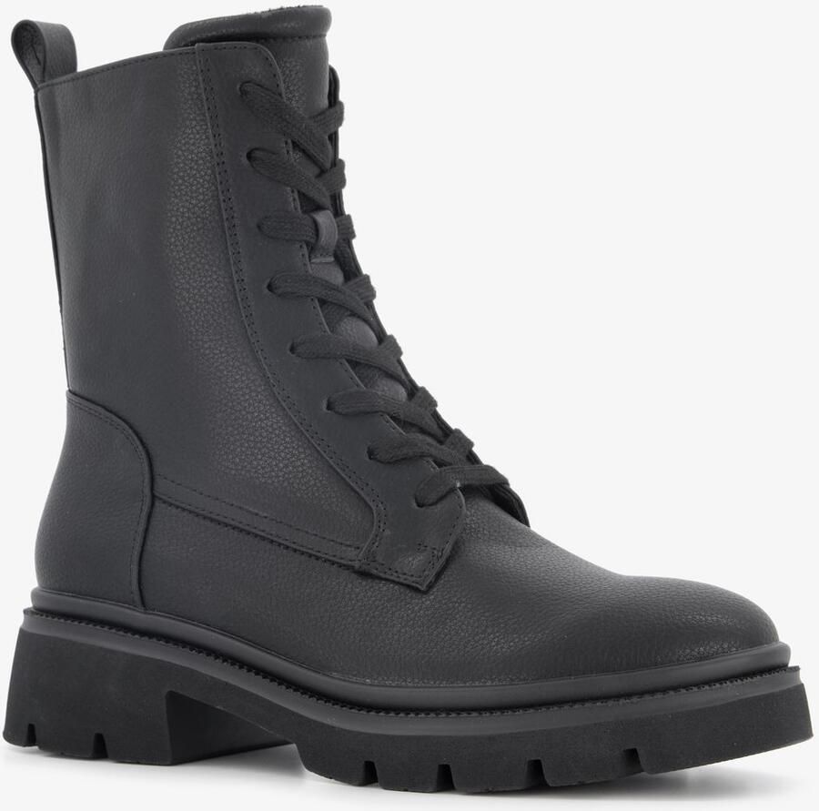 BLUE BOX dames veterboots zwart