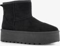 BLUE BOX gevoerde dames boots plateauzool zwart - Zwart