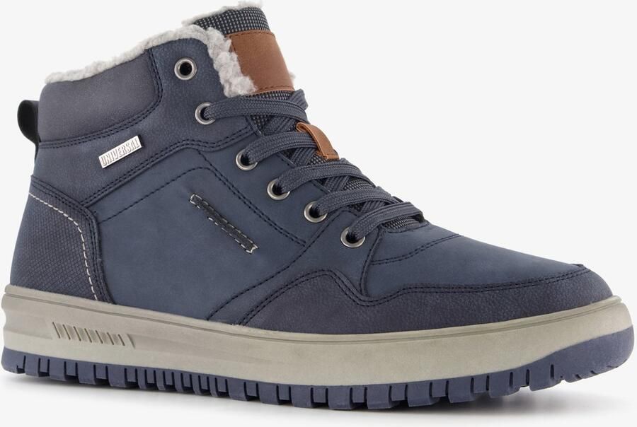BLUE BOX gevoerde heren veterboots donkerblauw Uitneembare zool